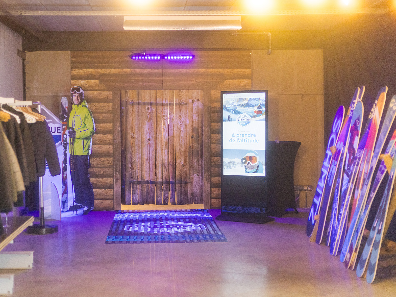Entrée de l'espace ski