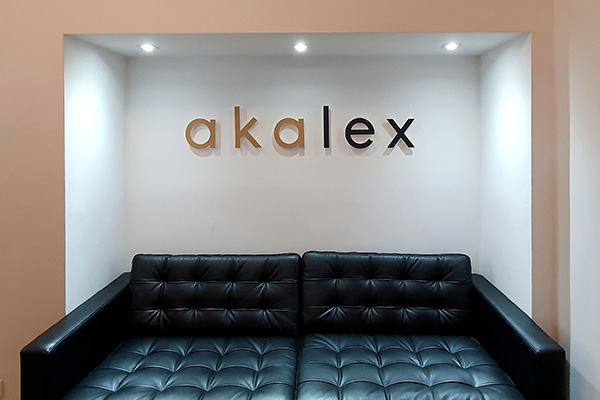 Lettres relief 3D en PVC 10mm imprimées Akalex