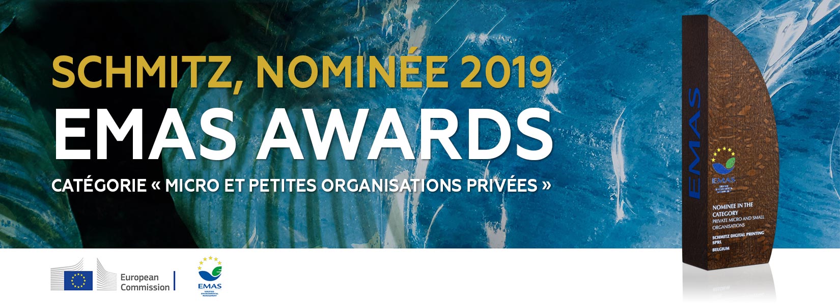 Emas Awards - Schmitz Digital Printing nominée 2019 - Micro et petites organisations privées