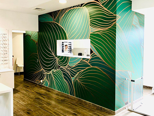 Application de lettrage sur mur