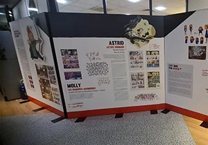 Cloisons sur carton composite pour l'exposition Badass à Bruxelles